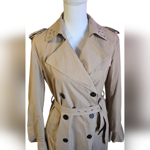 C&C California Light Tan Trench Coat - Picture 4 of 11